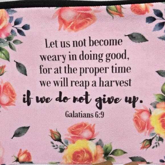 NEW INSPIRATIONAL FAITH CANVAS POUCH, NOTEPAD, PEN, BOOKMARK & KEYCHAIN GIFT SET - Picture 2 of 10